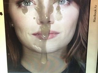 Трибьют спермы на лицо Emma Stone