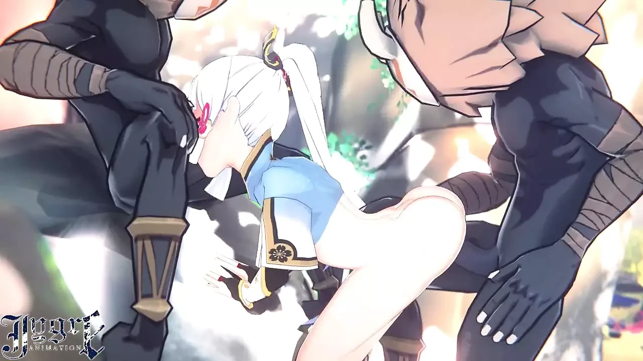 Genshin impact ayaka threesome dengan hilichurls