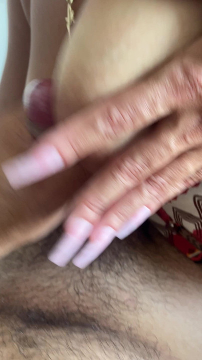 Stroking Jerking Cock ASMR Cumshot on Girlfriend Tits Cumming POV Close Up Shot