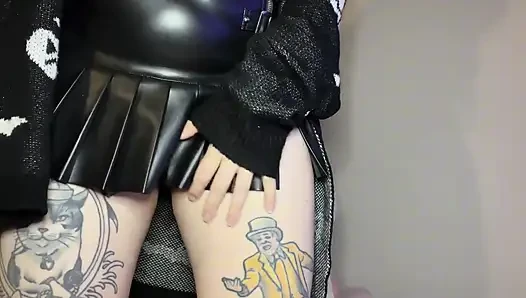 Hairy Goth Step-mom Dommes and Pegs You