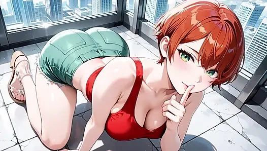 Lustful Red Haired Beauty Futuristic Subway Multiple Passionate Creampies