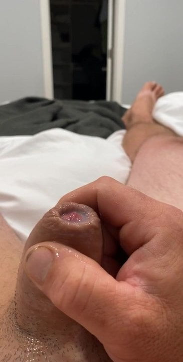Tiny cock cumming hard