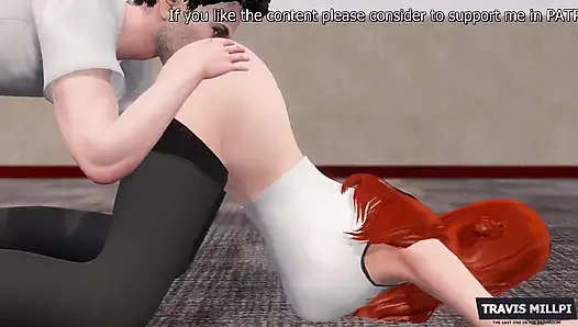 Сексуальная крошка тренируется в штанах для йоги