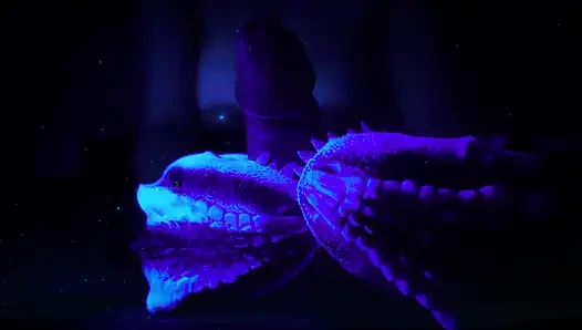 UNSEEN SEX RITUAL FROM ANOTHER DIMENSION! DINOSAURS LICK ON COCK AND MAKE IT CUM!