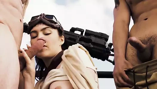 Freya Parker wird in einem Pickup Truck doppelt gefickt - Furiosa Porno-Cosplay-Parodie