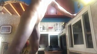 I discover my cousin's husband moving around naked in the kitchen - youngpower