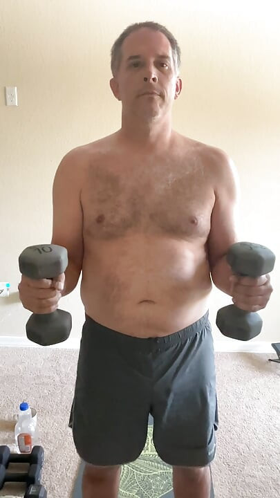 Stretching and lifting weights