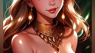 Fairy girls topless in forest (Ai models)