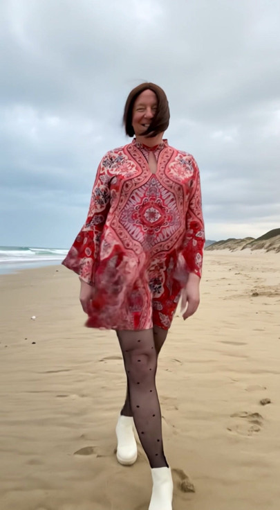 A lovely summer’s day on the beach – I’ve finally plucked up the courage – I love being Nicolette