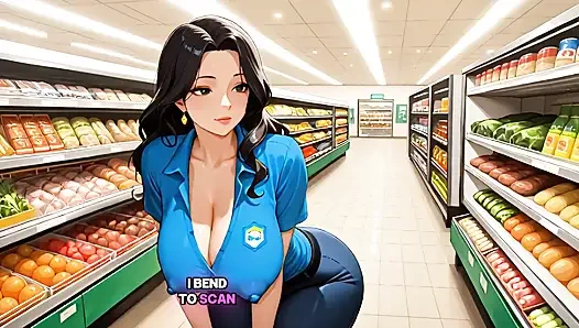 Cuban MILF Cashier with Big Tits Fucked Hard by Customer - Uncensored Hentai - Ai