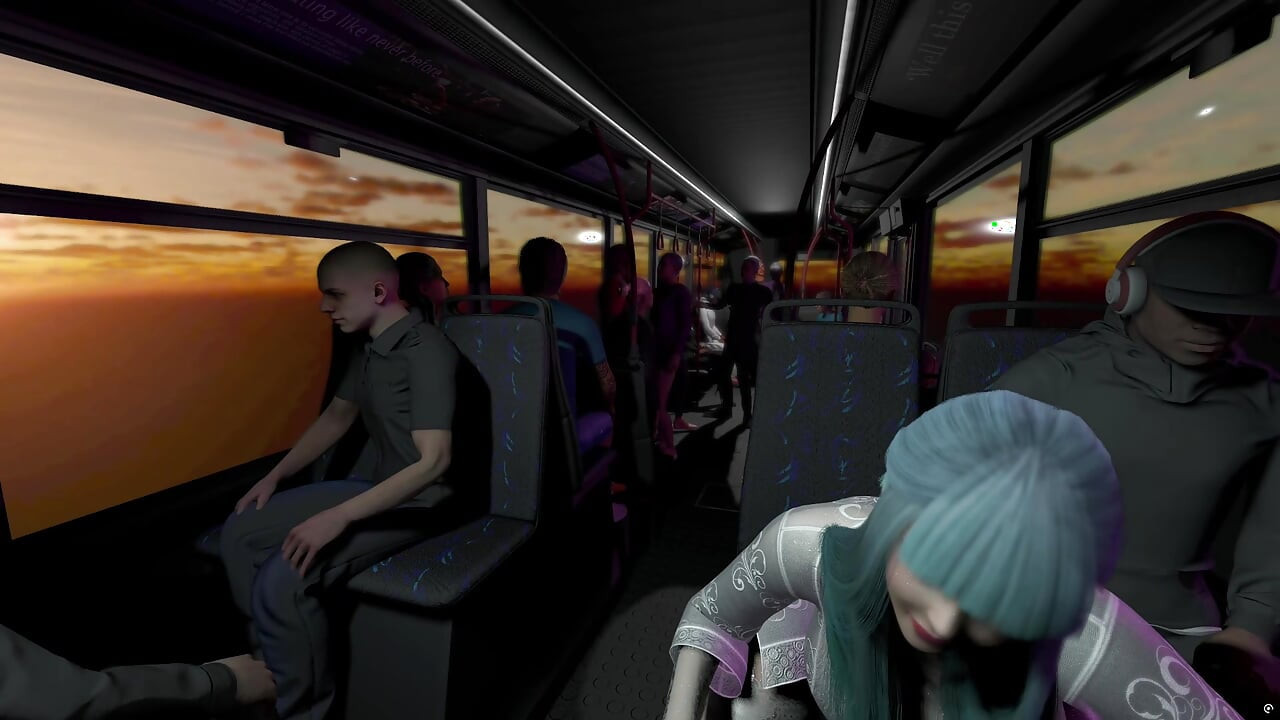 3D drolja sa ogromnim sisama azijska drolja zadirkuje veliki kurac da bi jebala svoju mokru pičku u autobusu