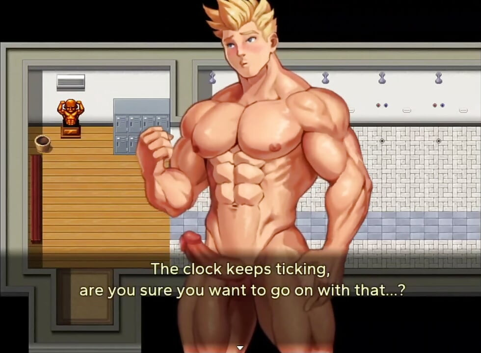 Stranger enters the locker room and makes me excited.