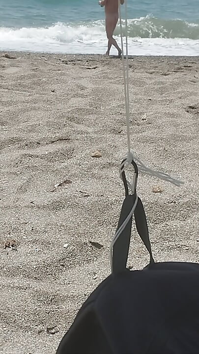 On the Beach Naked Enjoying