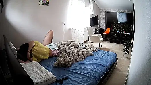 Kamila ve Danildo sabah sarılması ve tutkulu seks - yatak odası 5 gerçek amatör