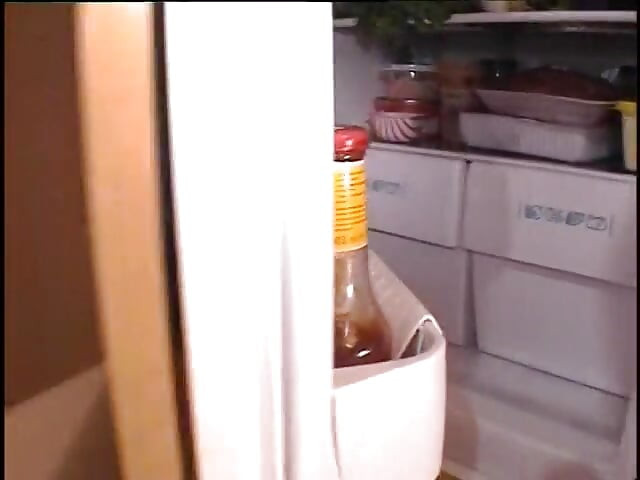 Blonde teen fulfilling her food fetish before getting fucked