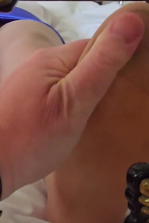 Blue Mini Skirt Part 1 Foot Rubs