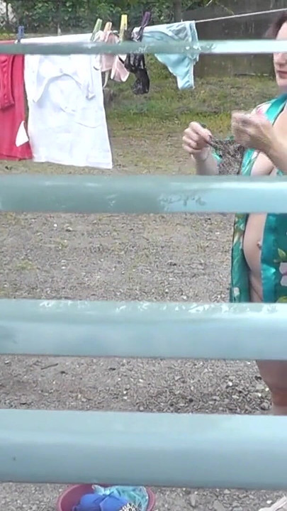 Jaw-dropping moment from "Naked in public. Neighbor saw pregnant neighbor in window who was drying clothes in yard without"