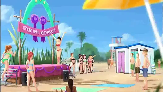 Kisah musim panas: kompetisi payudara kampus di pantai ep 204