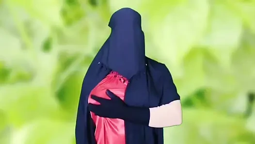 Bangladeşli güzel kadın burqa giyiyor seks yapıyor ve edepsizce konuşuyor