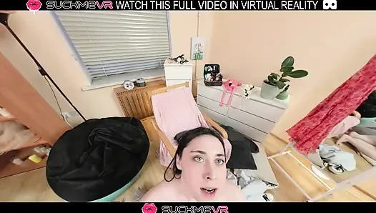 Big breasted brunette Remido enjoys her boyfriend's sexual activity in VR.