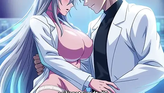 Mad scientist creates perfect futanari clone of himself for sex desire