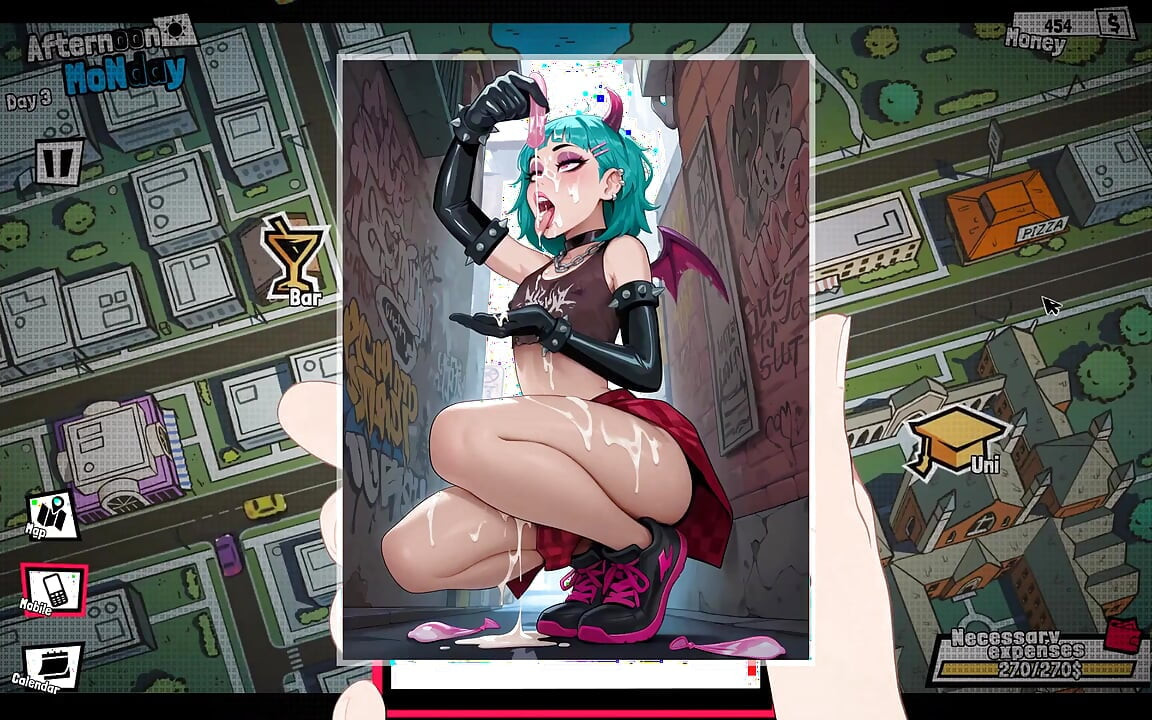 Femboy Futa House Futanari Hentai Game Ep.4 Risky Street Bukkake for a Cute Femboy Sucubus!