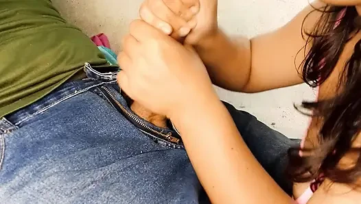 How long could you last without coming if my stepsister grabbed your penis in this professional way?