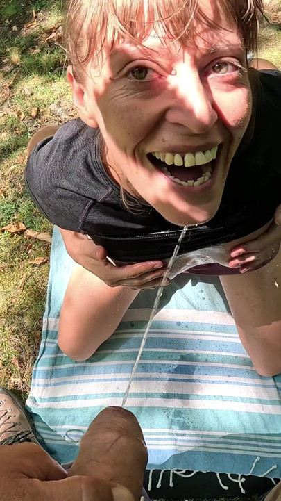 MILF Catches Pervert Masturbating in Public Park Gets Pissed On and Huge Facial Cumshot | Clip 2