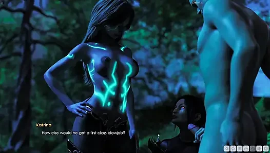 James Having Threesome With Two Evil Girls In Forest