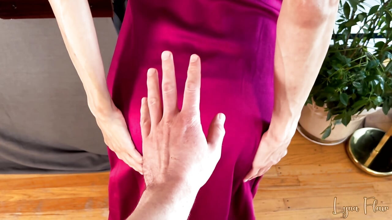 My Roommate Checked Me Out in My Satin Dress I Was Going to Wear For My Date... Can't Resist Temptation