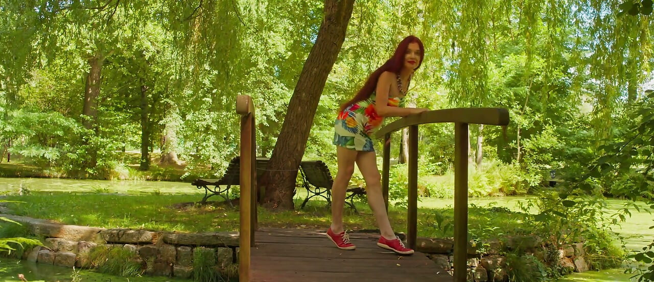Sexy and naked outdoors