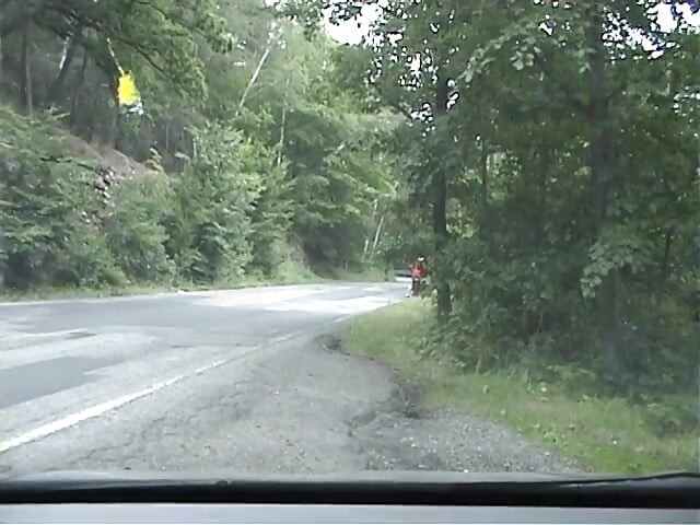 European teen picked up and fucked on the side of the road