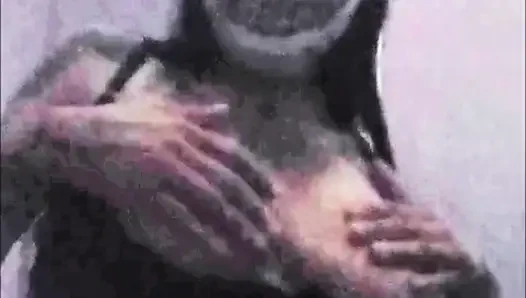 I secretly send my big tits to my stepbrother