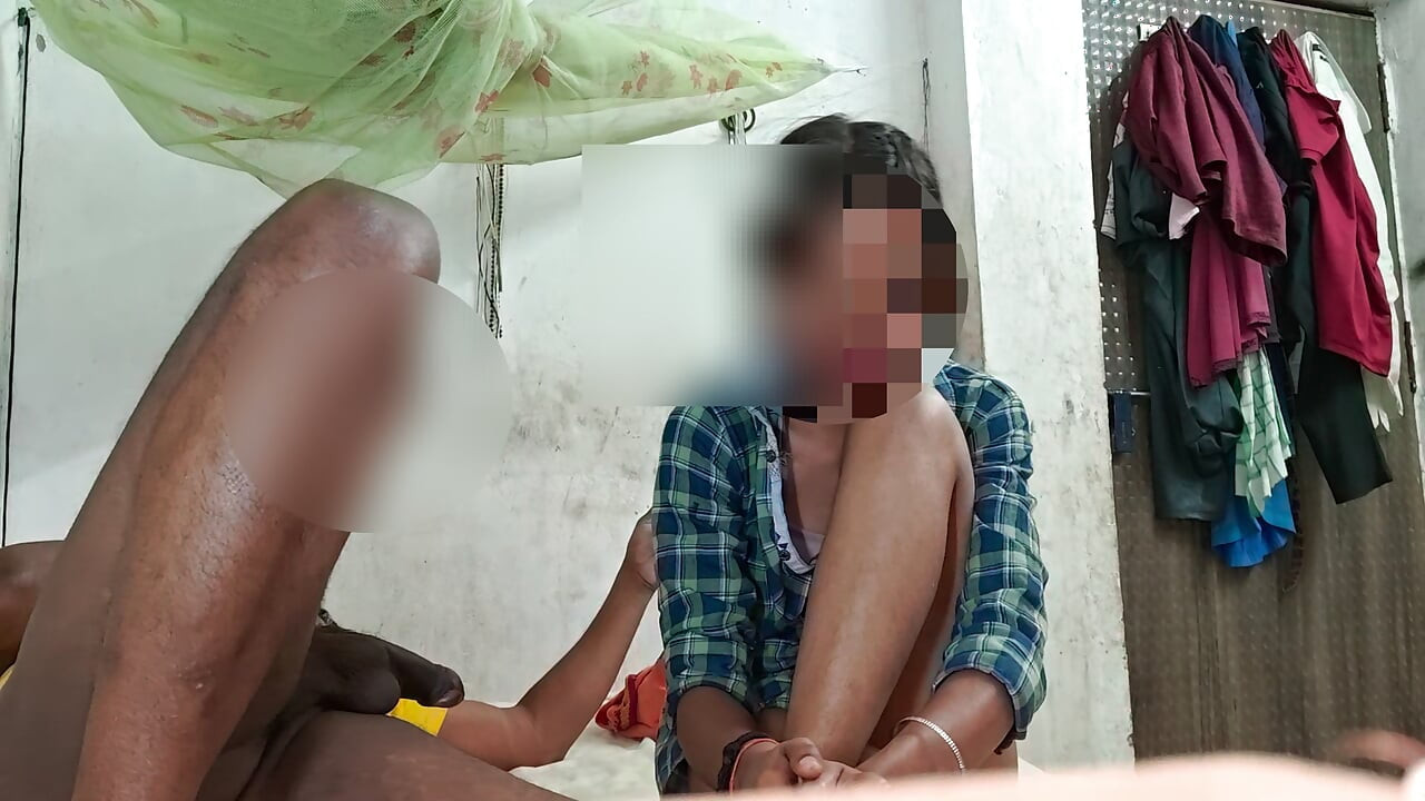 After a long time hard sex with loud moaning with Virgin college girl