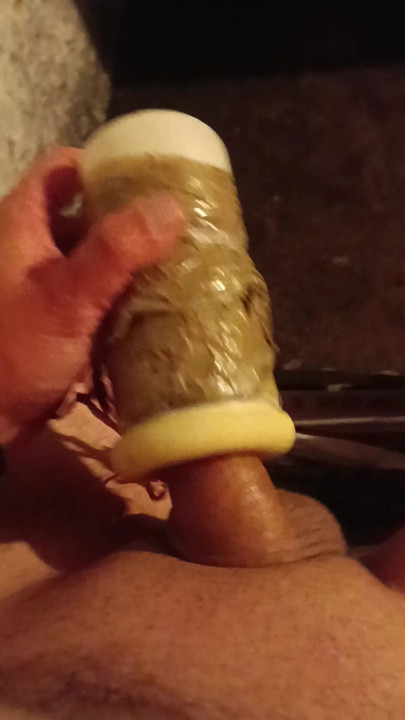 A toy in the garage with my dick...