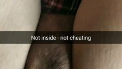 Not inside is not cheating  - golden rule for all sluts!