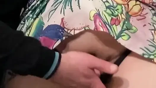 Total Stranger Rubbing Shaved Pussy in Subway