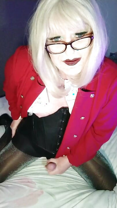 Naughty Trans Secretary Cum