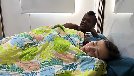 No more rooms in the hotel? I have to share a bed with my little stepson