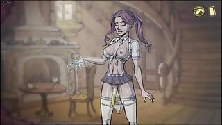 Slutty Ghost School Girl uses Magic to Fuck Herself With a Candle - Hot School Sex - Ghost Sex Headmaster - Female Masturbation