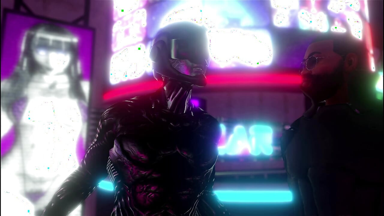 Cyberpunk trans i stara 80-godišnja stara žena s velikim sisama