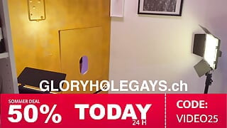 Muscles, power, and then that big cock at the gloryhole