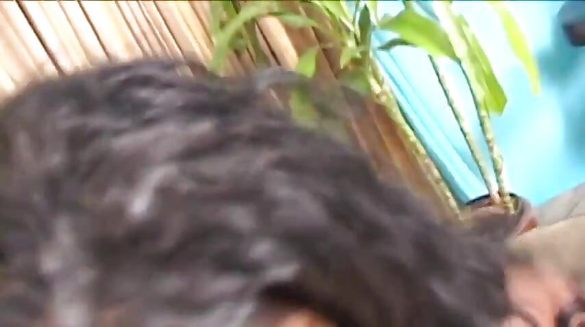 Masturbating black office slut gets licked by white guy then gets screwed