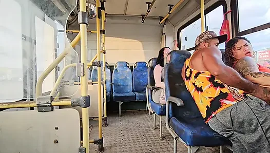 A SHAMELESS COUPLE RIDING IN PUBLIC TRANSPORT AND BACKSEAT PASSENGER FILMING EVERYTHING