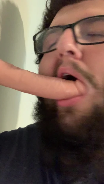First ever dildo blowjob... Just practice
