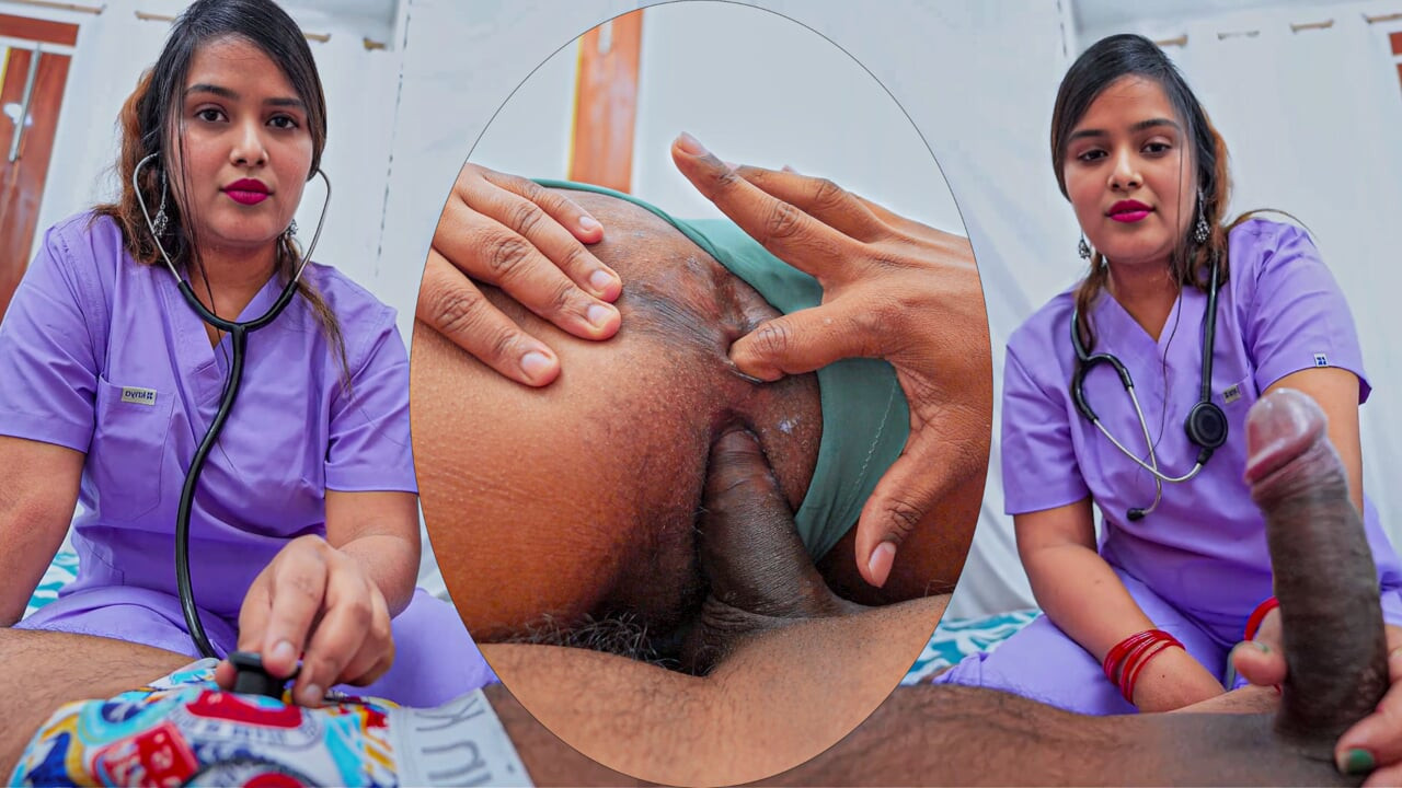 Hintli hemşire Hintçe edepsiz konuşmada hasta tarafından sert sert sikildiğinde hastanın yatağına işiyor.