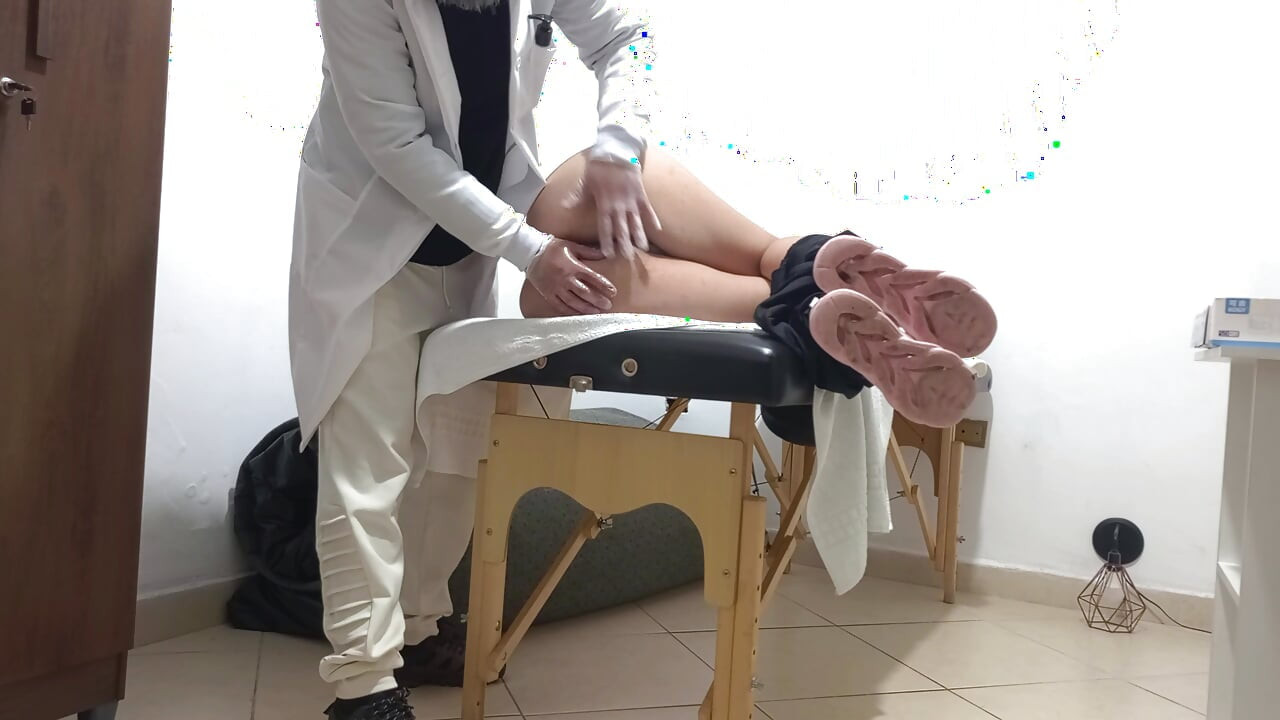 The doctor performed an anal exam using his fingers