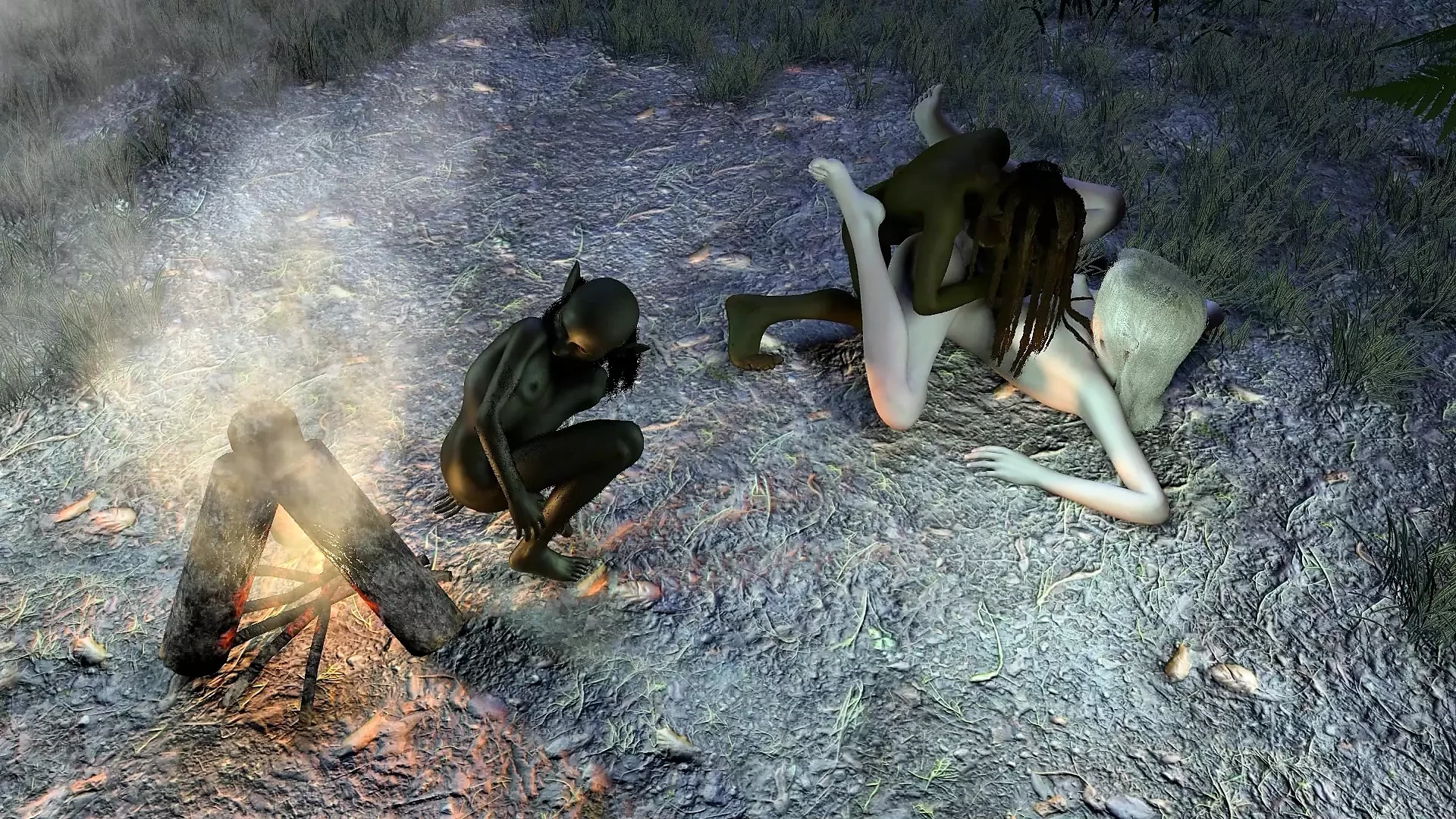 Goblins Take Turns Fucking a Slutty Elf in the Forest