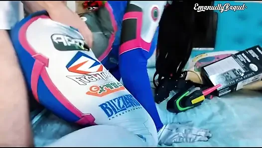 Emanuelly Raquel Dva Cosplay olarak Emiyor ve Bakış Açısından Ağzına Boşalıyor