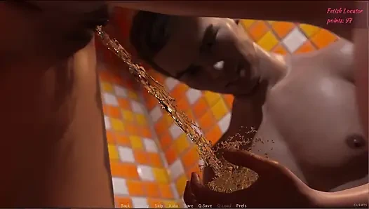 Fetish locator #10 - Johannes dressed as a crook and fucked Ju, Johannes played with Squizzle's pussy in the shower